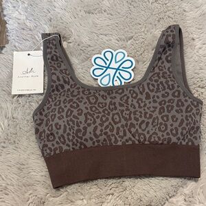 Brown Leopard Sports Bra